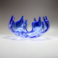 Murano Glasschale "Inferno" - blau - 22cm